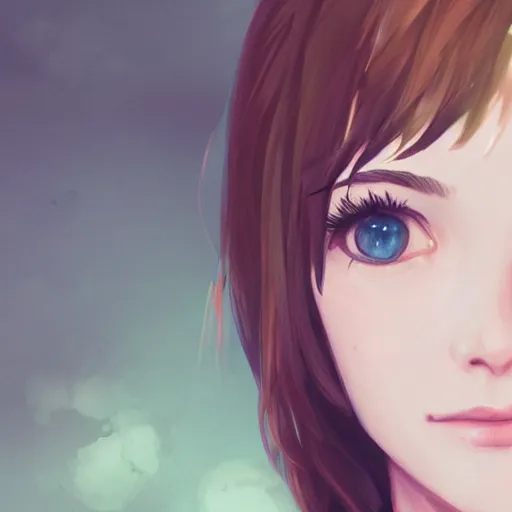 Image similar to a selfie of max caulfield, fantasy, intricate, young and cute, highly detailed, digital painting, artstation, concept art, smooth, sharp focus, illustration, unreal engine, life is strange, Edouard Caplain