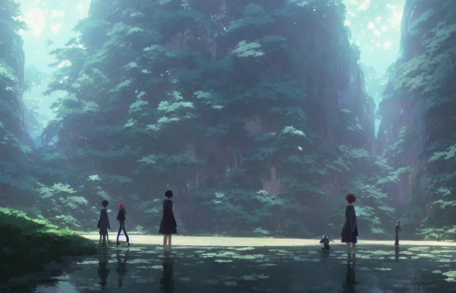 Image similar to makoto shinkai concept art of the spork polyp dimension, key visual, ambient lighting, highly detailed, digital painting, artstation, concept art, sharp focus, by makoto shinkai and akihiko yoshida and hidari and wlop and greg rutkowski