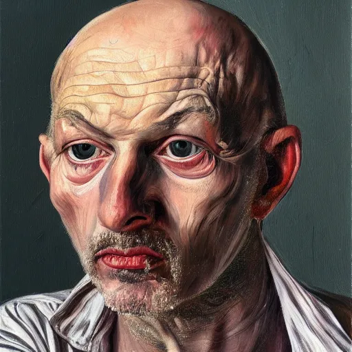 Prompt: high quality high detail painting by lucian freud, hd, chris goss