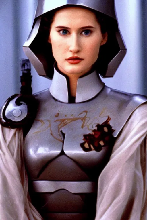 Image similar to young Laura Dern as padme amidala in attack of the clones