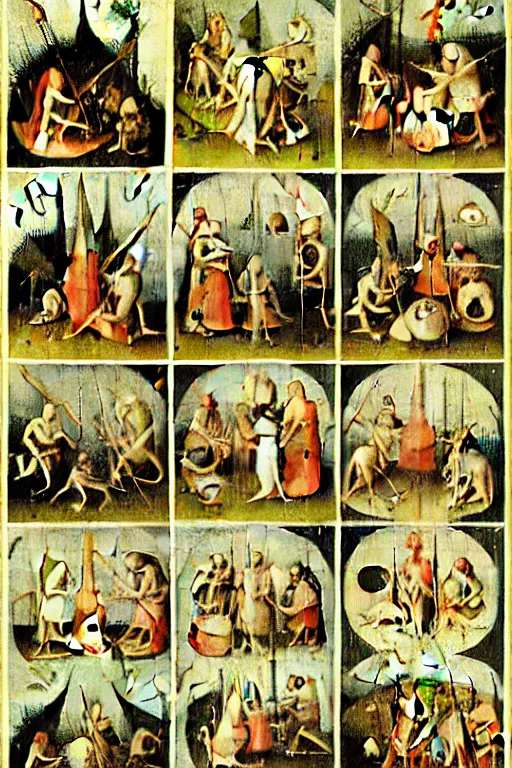 Image similar to hieronymus bosch sprite sheet