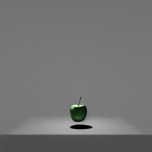 Prompt: a depth image of an apple on a table, lidar scan, depth map, pointcloud