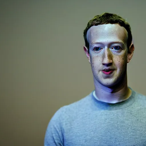 Image similar to mark zuckerberg's true form as a lizard man