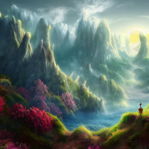 Prompt: mystical fantasy landscape, 4k