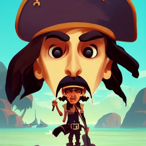 Image similar to painting jack the pirate on sea of thieves game avatar hero smooth face median photoshop filter cutout vector behance hd by jesper ejsing, by rhads, makoto shinkai and lois van baarle, ilya kuvshinov, rossdraws, illustration, art by ilya kuvshinov and gustav klimt