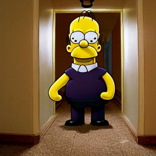 Prompt: Homer Simpson in The Shining