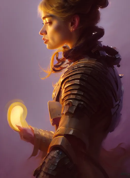 Prompt: side portrait, imogen poots, paladin, gloomhaven, organic painting, hard edges, gradient monochromatic color, luminescent, octane render, by greg manchess, huang guangjian, gil elvgren, sachin teng, greg rutkowski, jesper ejsing, rhads, ilya kuvshinov, cushart krenz