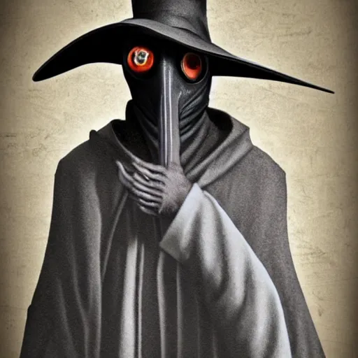 Prompt: scary plague doctor 8 k hyperrealism