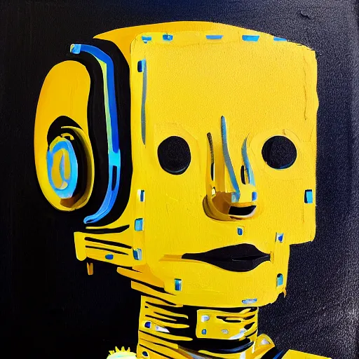 Image similar to robot acrylic paint, dried acrylic paint, dried acrylic paint, High Flow Acrylics