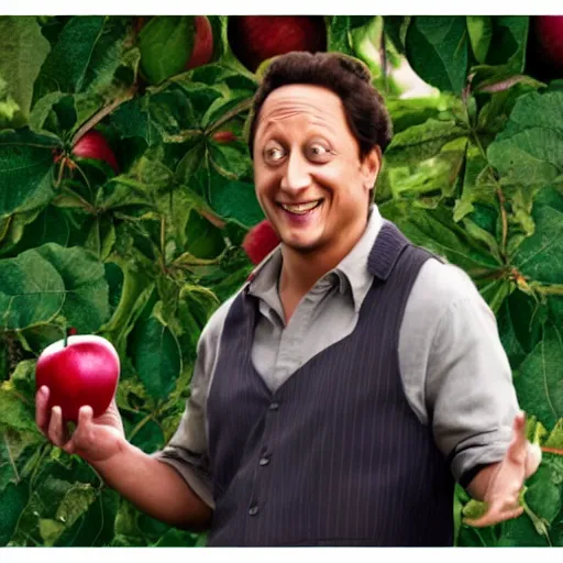 Image similar to rob schneider as an apple