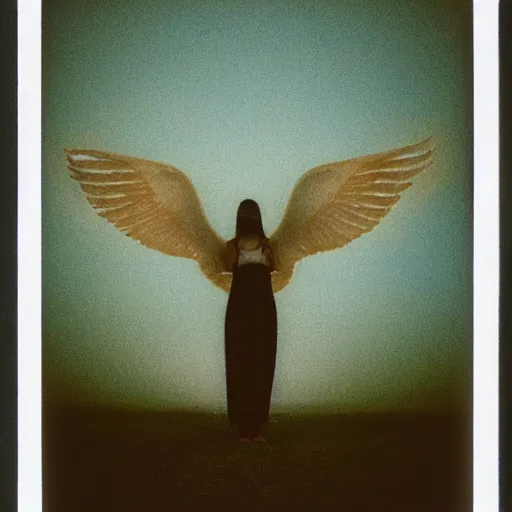 Image similar to seraphim, polaroid, 9 0 s, by rinko kawauchi