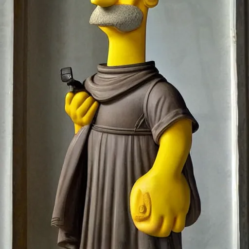 Image similar to homer simpson from ancient rome