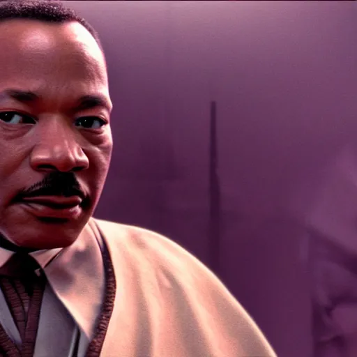 Image similar to martin luther king as mace windu in star wars, 8k resolution, full HD, cinematic lighting, award winning, anatomically correct