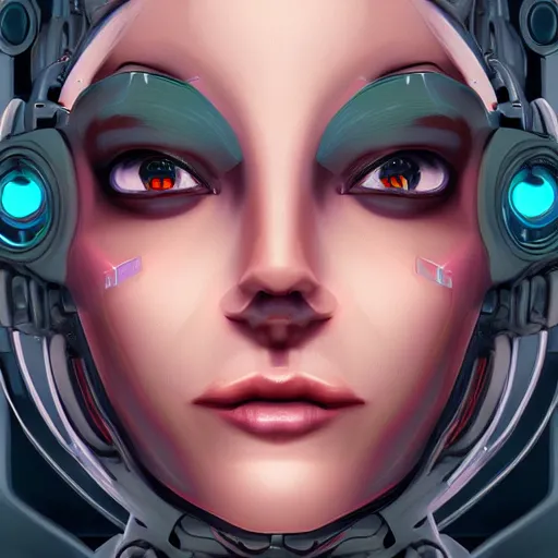 Image similar to face portrait of a robotic woman, sci - fi, futuristic, cyber punk - inspired by lois van baarle, cinematic, sci - fi 8 k