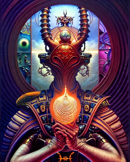 Image similar to the emperor tarot card, fantasy character portrait made of fractals, ultra realistic, wide angle, intricate details, the fifth element artifacts, highly detailed by peter mohrbacher, hajime sorayama, wayne barlowe, boris vallejo, aaron horkey, gaston bussiere, craig mullins