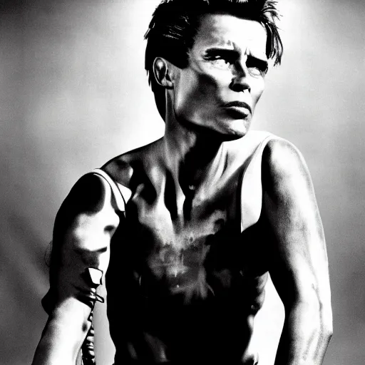 Image similar to the terminator, richard avedon large format film photograph