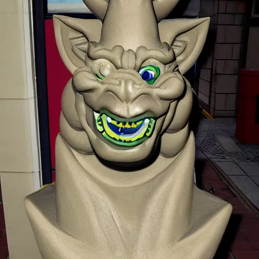 Image similar to derpy chad mcdonalds gargoyle