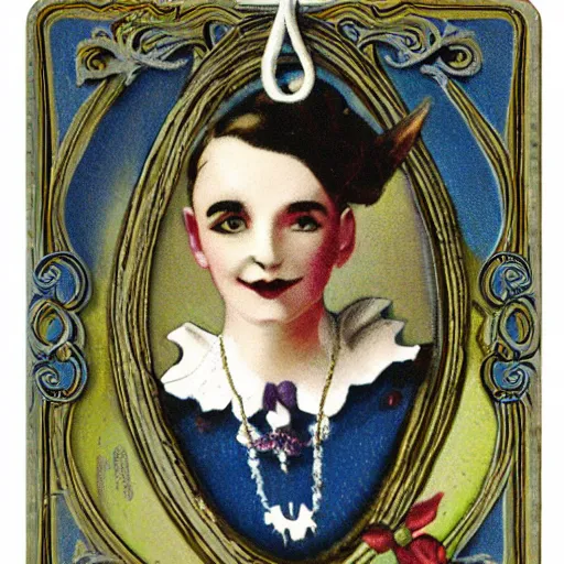 Prompt: fancy victorian cards jester