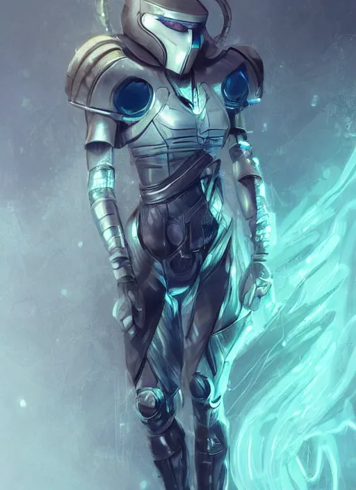 Image similar to of a full body, center frame hyper realistic digital arthero pose of a timepunk war cleric in a futuristic pearl armor, antenna tech helmet, dark gloomy environment. trending on artstation, art by lois van baarle by sung choi by john kirby artgerm style pascal blanche