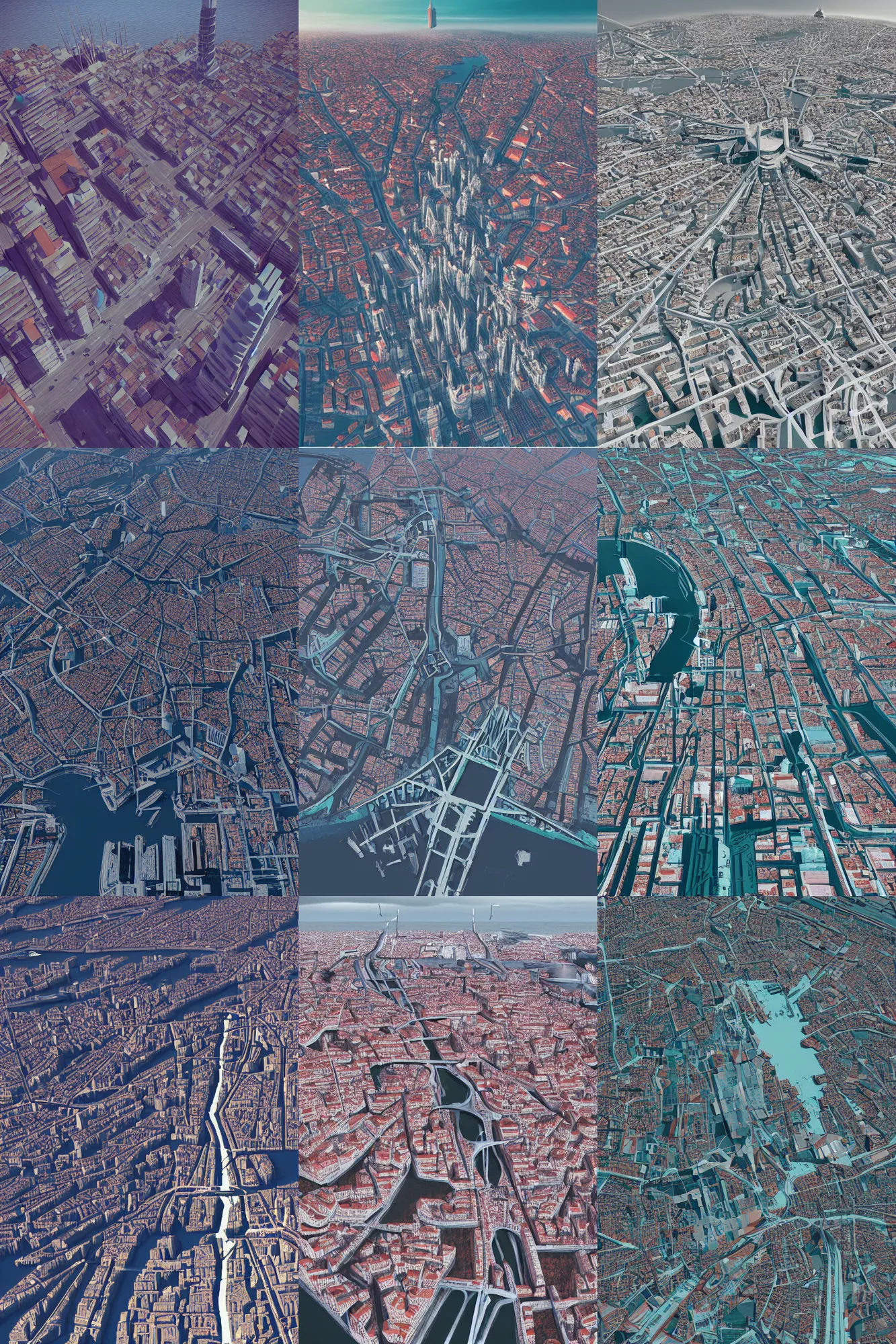 Prompt: extremely hyperdetailed The City of Lisbon by Beeple