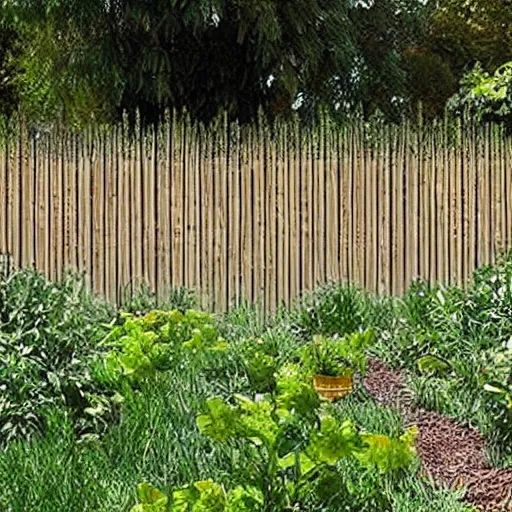 Prompt: toothbrush garden fence