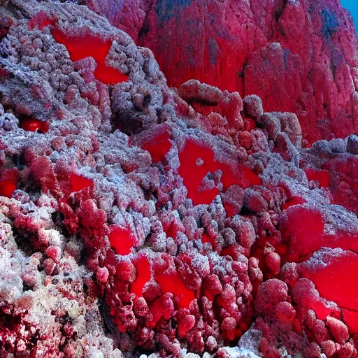 Image similar to giant red crystals