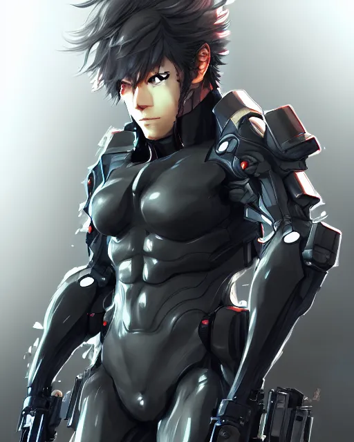 Image similar to metal gear rising senator armstrong, portrait shinkai makoto studio ghibli studio key hideaki anno sakimichan stanley artgerm lau rossdraws james jean marc simonetti elegant highly detailed digital painting artstation pixiv