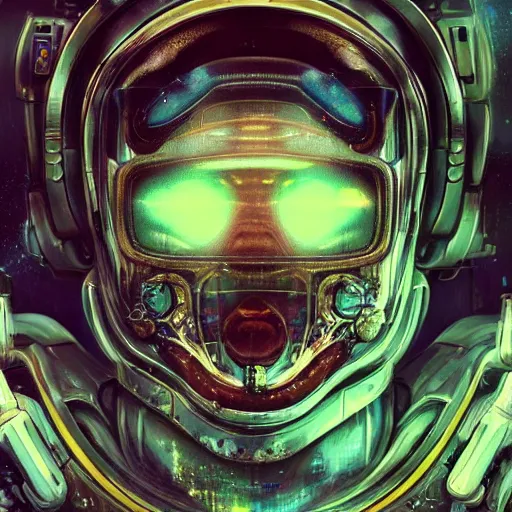 Image similar to hyperrealistic portrait of a squid monster astronaut, full body portrait, well lit, intricate abstract. cyberpunk, intricate artwork, by Tooth Wu, wlop, beeple. octane render,in the style of Jin Kagetsu, James Jean and wlop, highly detailed, sharp focus, intricate concept art, digital painting, ambient lighting, 4k, artstation