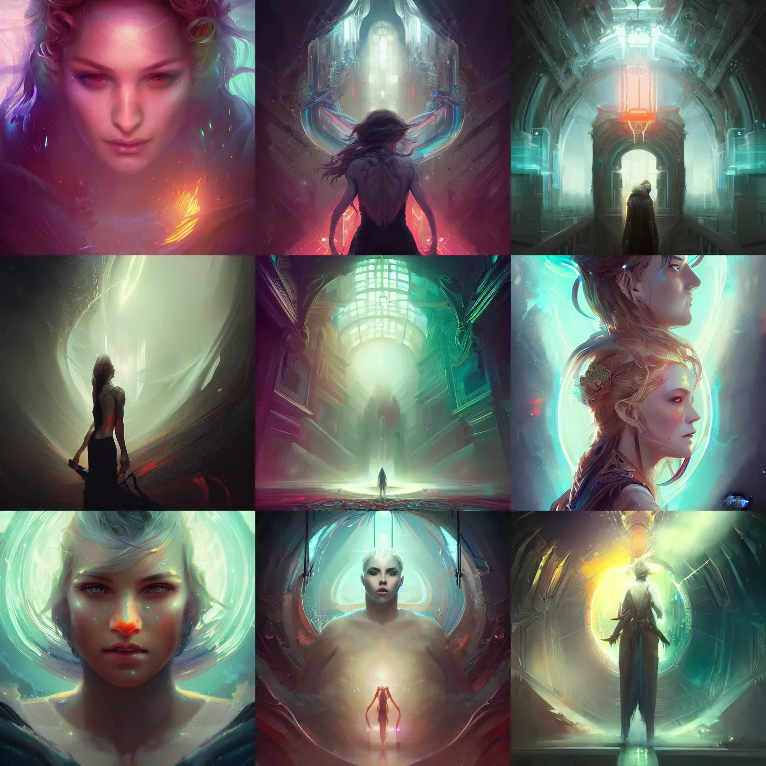 Prompt: A digital matte intricate illustration concept art of Isaac Clark inspired art by Charlie Bowater and WLOP and Mark Arian and Ross Tran + neon colors, symmetry , intricate complexity, epic composition, magical atmosphere, highly detailed, cinematic lighting + masterpiece, trending on artstation + 8k