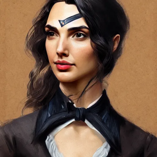 Prompt: Gal Gadot, victorian era, by Wangjie Li, artstation, trending on artstation, detailed, 4k