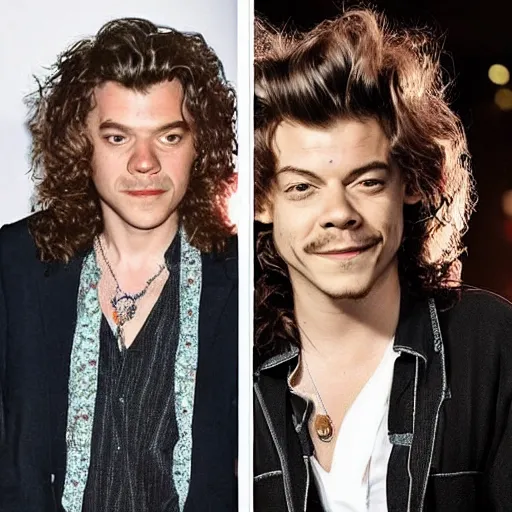 Prompt: fusion of robert plant and harry styles