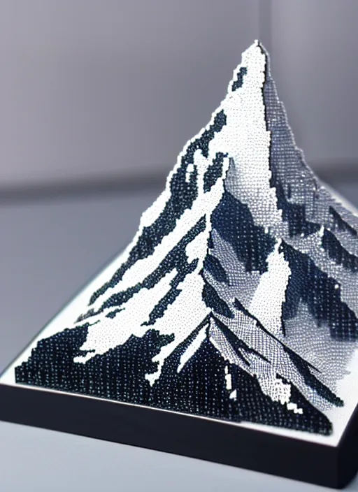 Prompt: photo matterhorn mountain made of great faceted swarovski crystals, medium full shot, 7 0 mm, hyperrealistic, intricate details, cinematic, cinematic light, no blur