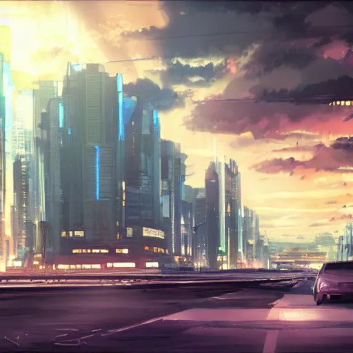 Image similar to makati city 1 0 0 0 years in the future, painting by makoto shinkai, featured on pixiv, deviantart hd