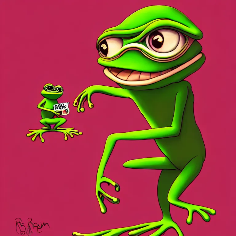 Prompt: epic professional digital art of pepe the frog, cheery, happy, fun, optimistic, cheerful ambient lighting, leesha hannigan, wayne haag, reyna rochin, ignacio fernandez rios, mark ryden, iris van herpen, best on artstation, cgsociety, epic, stunning, gorgeous, much wow, cinematic, masterpiece