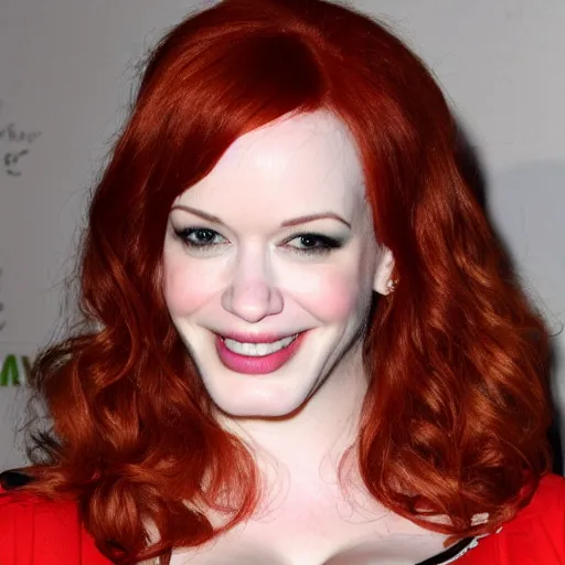 Image similar to average photo of Christina Hendricks sticking out her very long tongue 8k