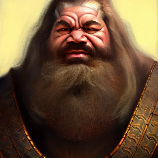 Image similar to portrait painting of a dwarven berserker, sharp focus, high symmetry, award - winning, trending on artstation, masterpiece, highly detailed, intricate. art by christopher rush