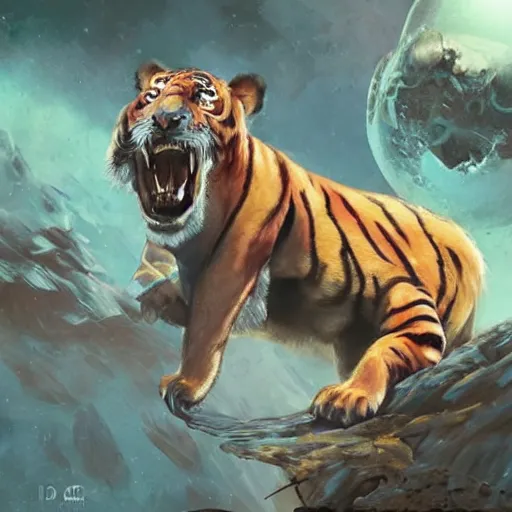 Image similar to an aesthetic award winning commission of a male anthro tiger singing on a spaceship,digital art,art by greg rutkowski,ross tran,character design by charles bowater,artgerm,hyperdetailed body,detailed face,beautiful,artstation,deviantart,stylish,space themed