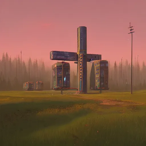 Image similar to image by simon stalenhag