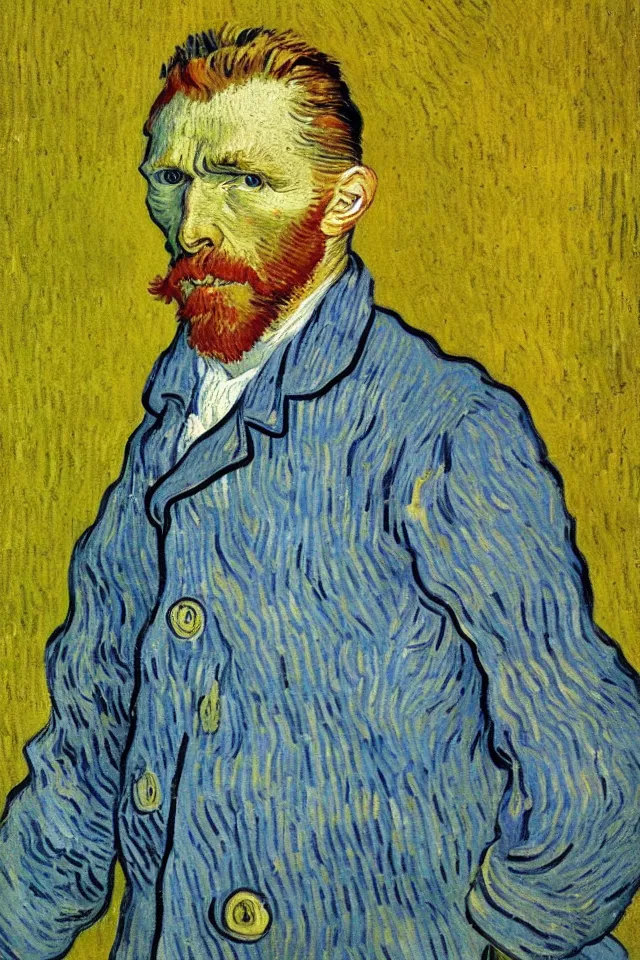 Prompt: Portrait of Van Gogh by Van Gogh