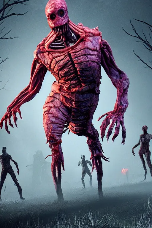 Image similar to the shapeless creature from the movie thing is the killer in the game dead by daylight