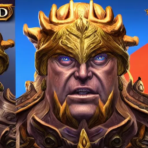 Image similar to donald trump as old god y'shaarj in world of warcraft