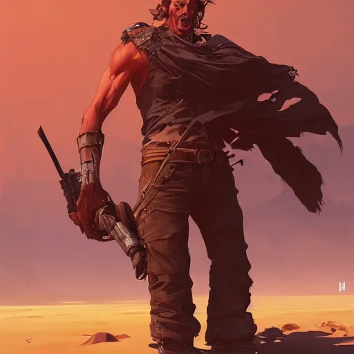 Image similar to hero world mad max, behance hd by jesper ejsing, by rhads, makoto shinkai and lois van baarle, ilya kuvshinov, rossdraws global illumination