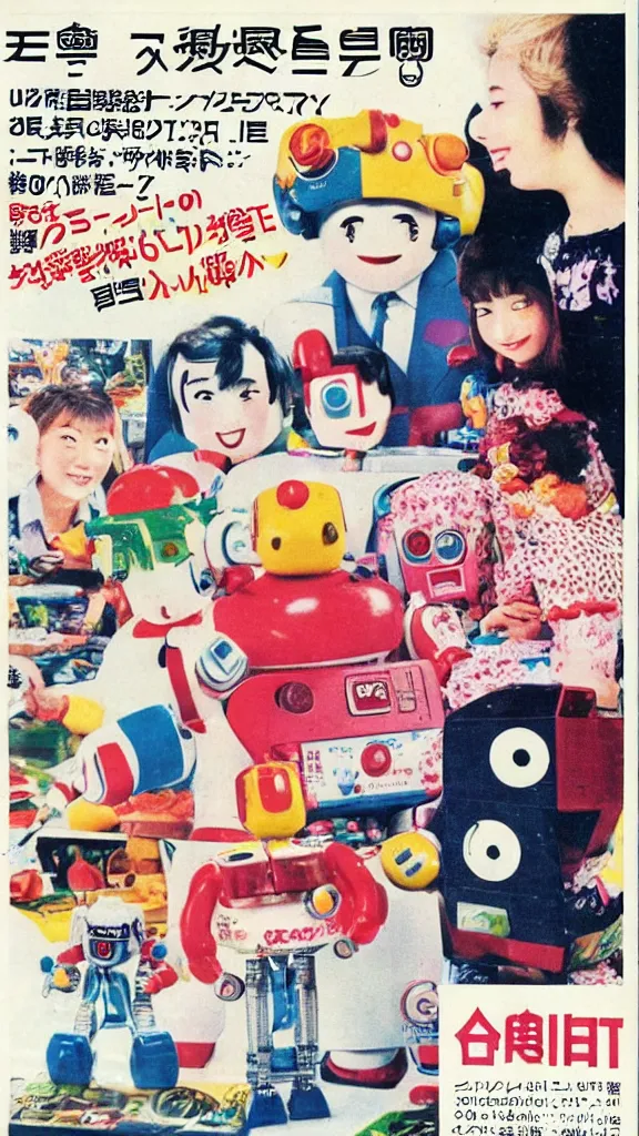 Image similar to 1 9 8 0 s japanese magazine advert for robot friends