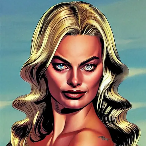 Prompt: eye shadow makeup margot robbie by artgem by brian bolland by alex ross by artgem by brian bolland by alex rossby artgem by brian bolland by alex ross by artgem by brian bolland by alex ross