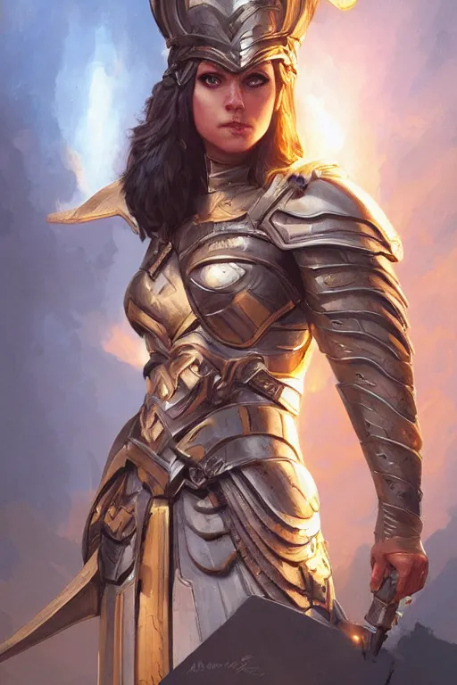 Image similar to amazon valkyrie athena, d & d, fantasy, portrait, highly detailed, headshot, digital painting, trending on artstation, concept art, sharp focus, illustration, art by artgerm and greg rutkowski and magali villeneuve