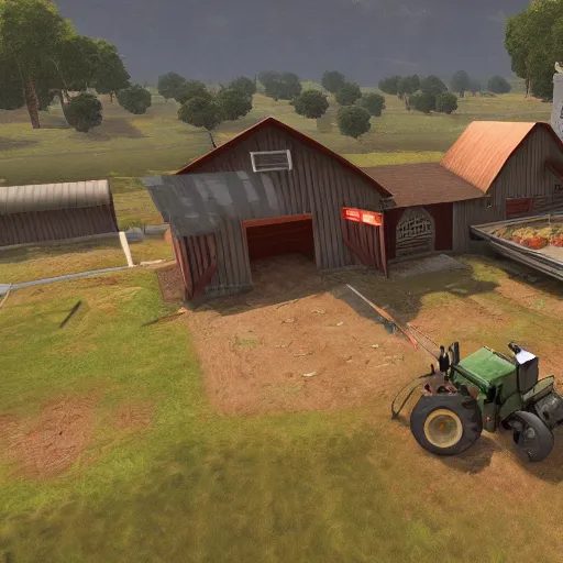 Image similar to After 9 years of development, Gabe Newell finally opened his farm
