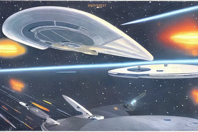 Image similar to Starship-Enterprise, by Ralph MacQuarrie