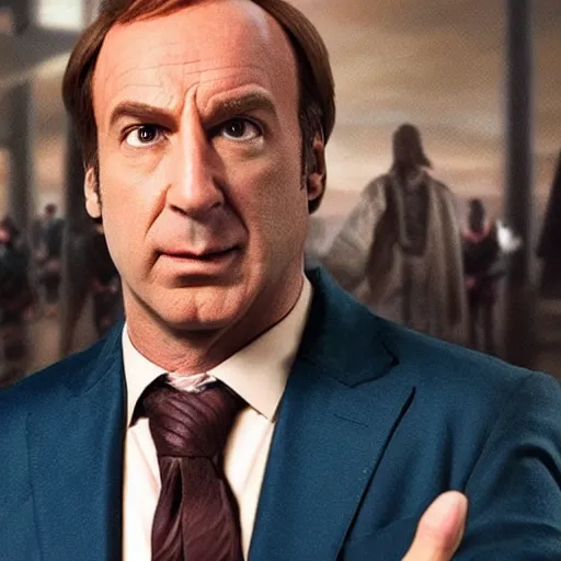 Prompt: saul goodman as a jedi knight