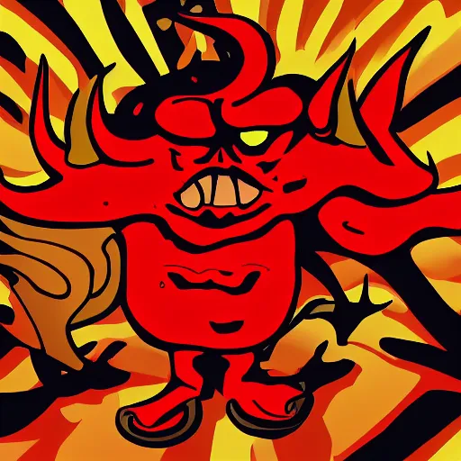 Image similar to red cartoon demon