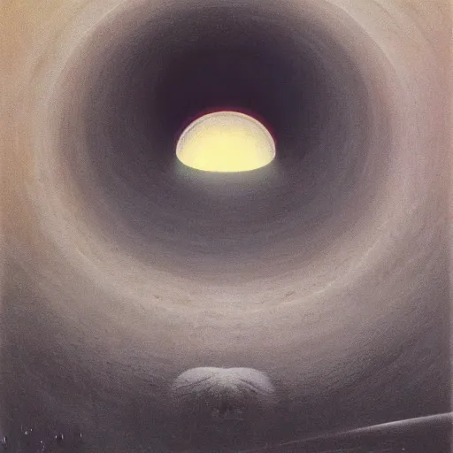 Image similar to center of black hole, with strong pirate motive by zdzisław beksinski, oil on canvas